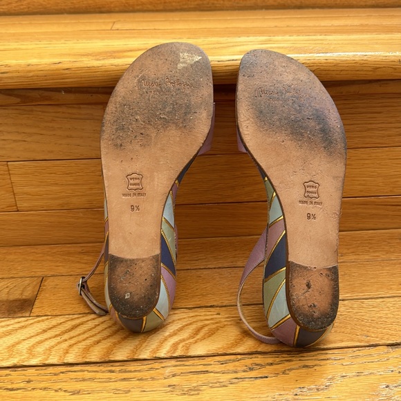 CCO PRICE DROP 🔥🔥 Beautiful Mario Prologue Lavender Leather Sandals Size 9.5 - Picture 6 of 7